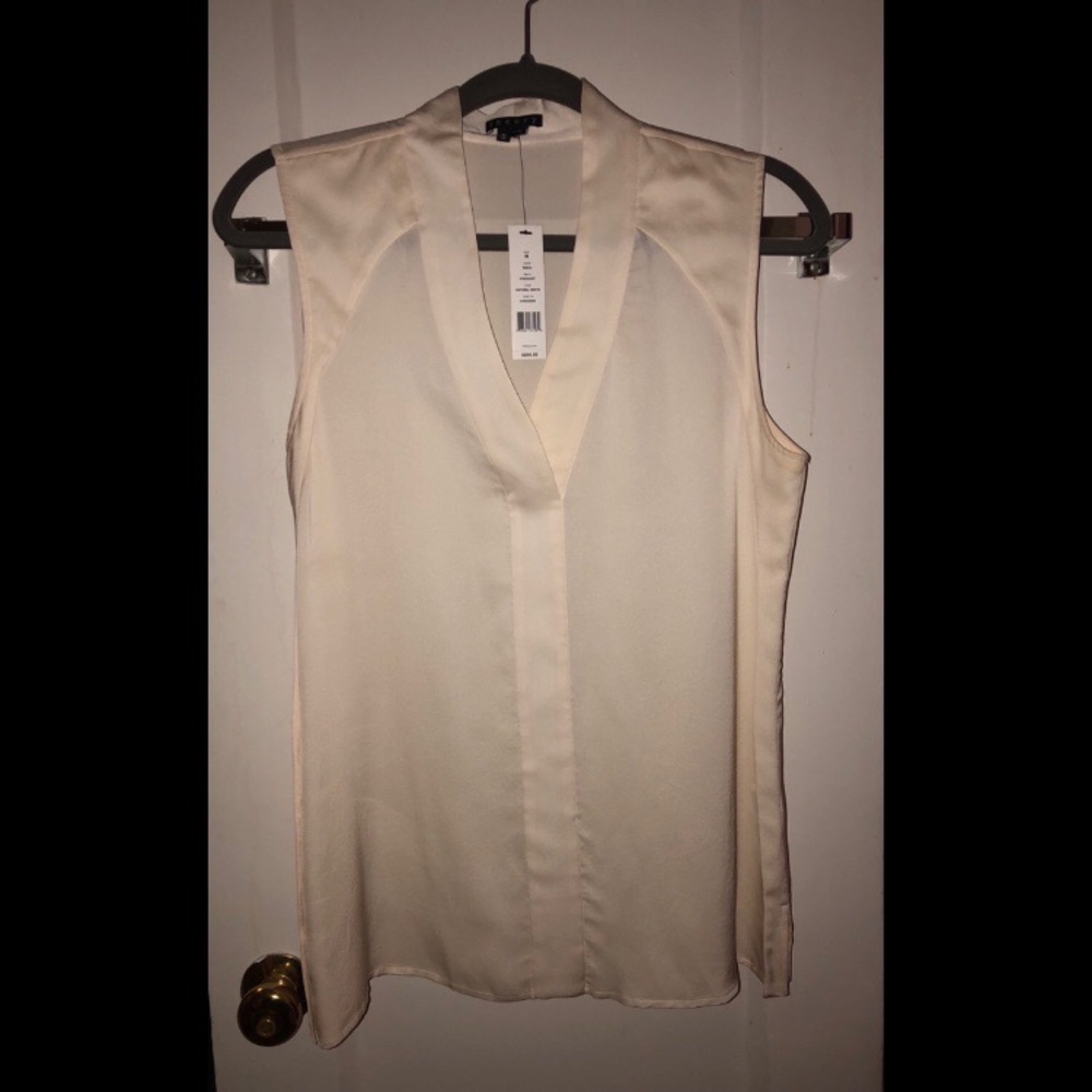 Theory sleeveless silk Moha blouse